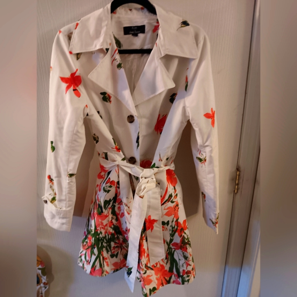 Thigh length rain coat